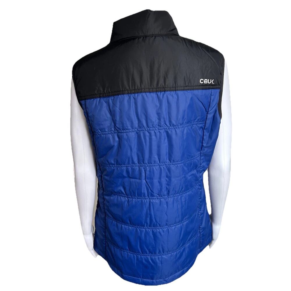 Cutter & Buck CBUK Womens Puffer Vest L Blue Black Quilted Full Zip Outdoor NWT - Picture 2 of 12